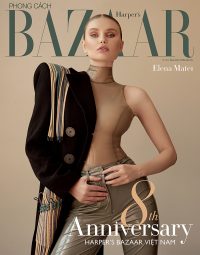 Elena Matei on eight anniversary issue of Bazaar cover
